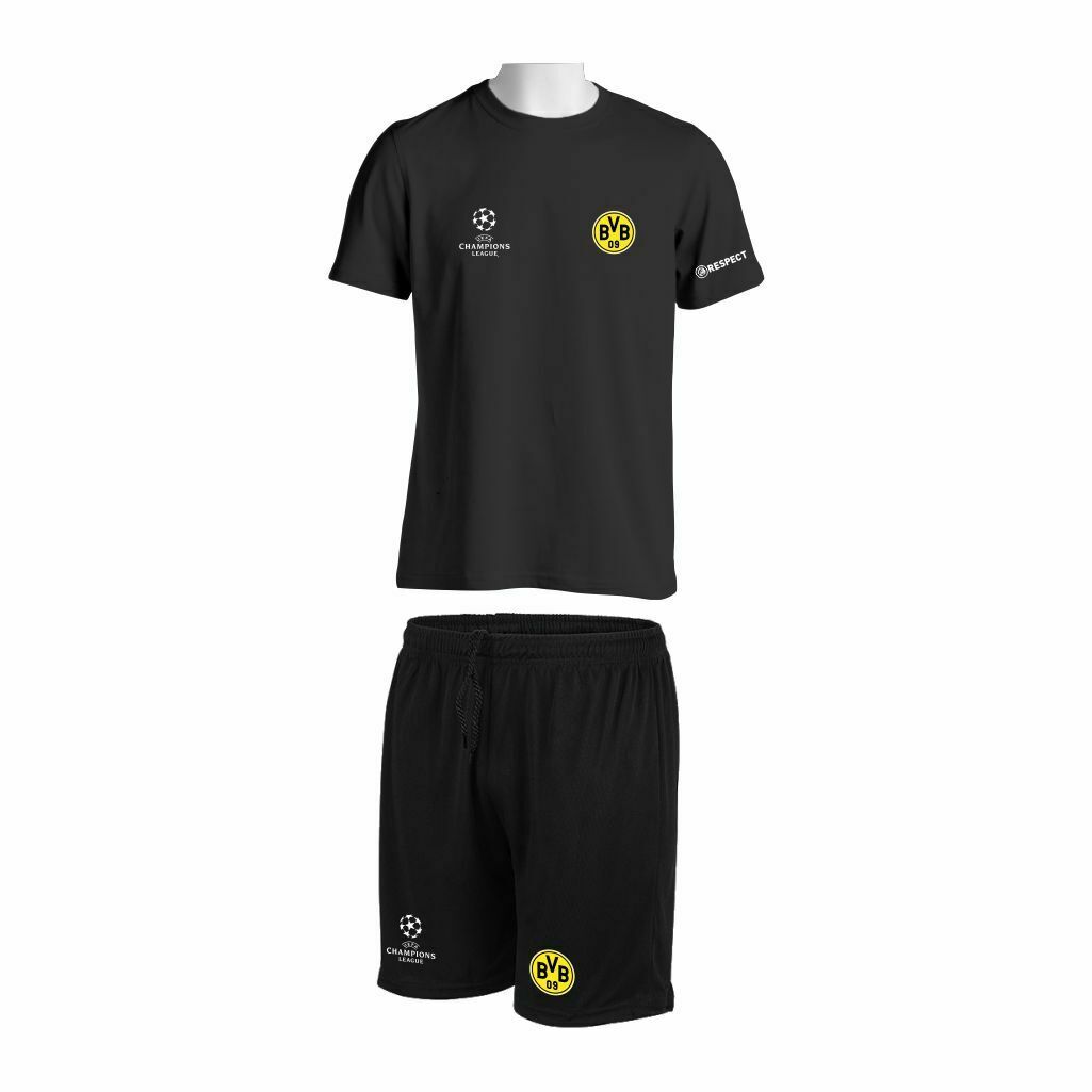 Trening Komplet BVB v2 Trening Komplet BVB je oprema za trening koji se sastoji od majice i šorca sa štampom grbova.