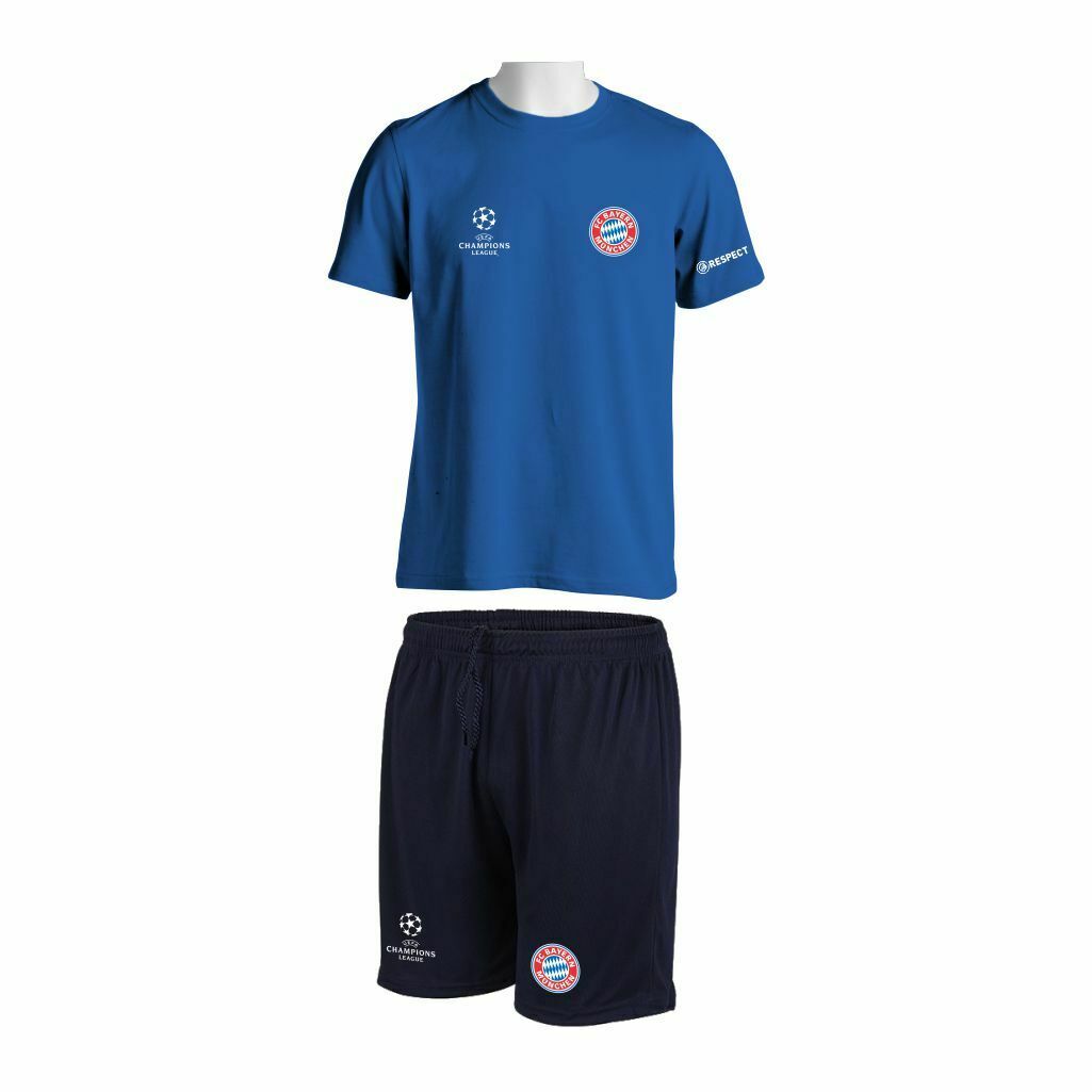 Trening Komplet Bayern Munchen v4 Trening Komplet Bayern Munchen je oprema za trening koji se sastoji od majice i šorca sa štampom grbova.