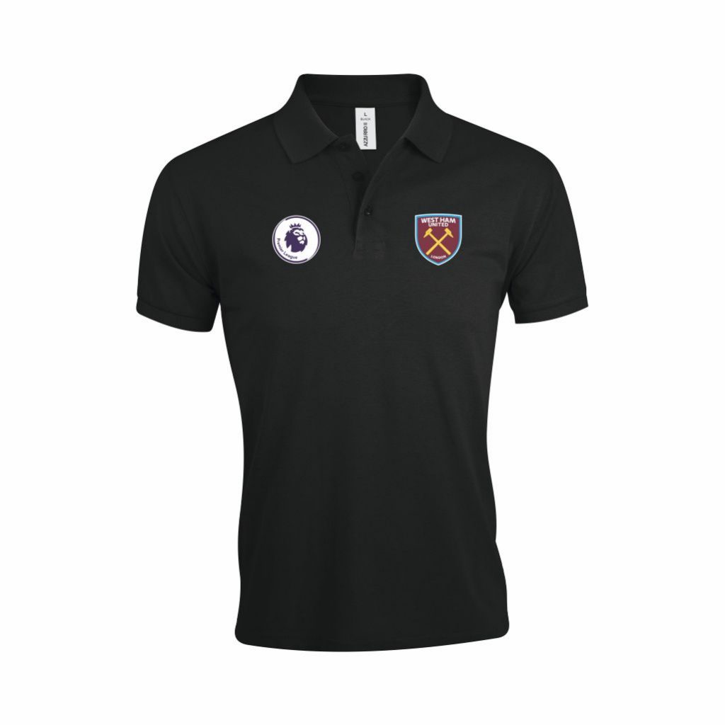 West Ham Polo Majica U Crnoj Boji Sa Grbom Premier Lige