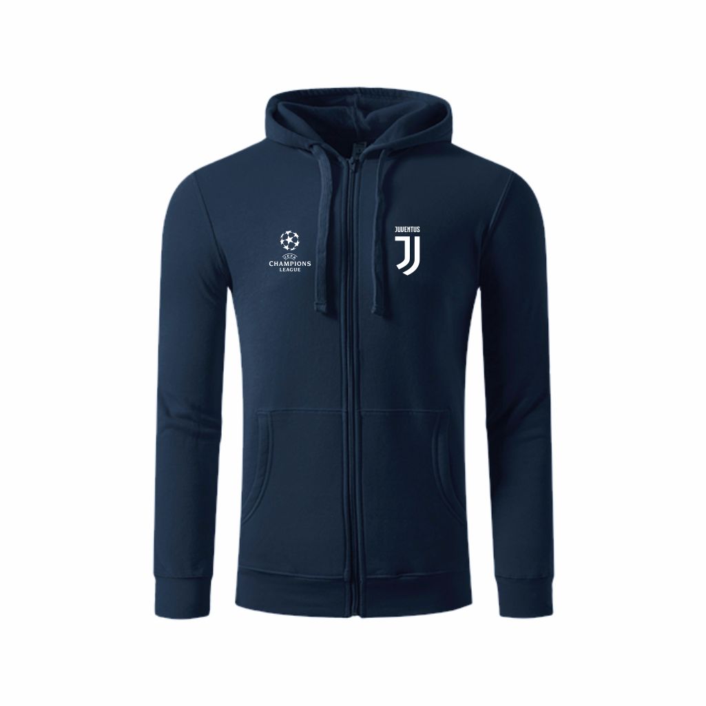 Juventus Zip Duks Sa Kapuljačom (Teget) Juventus Zip Duks Sa Kapuljačom U Teget Boji