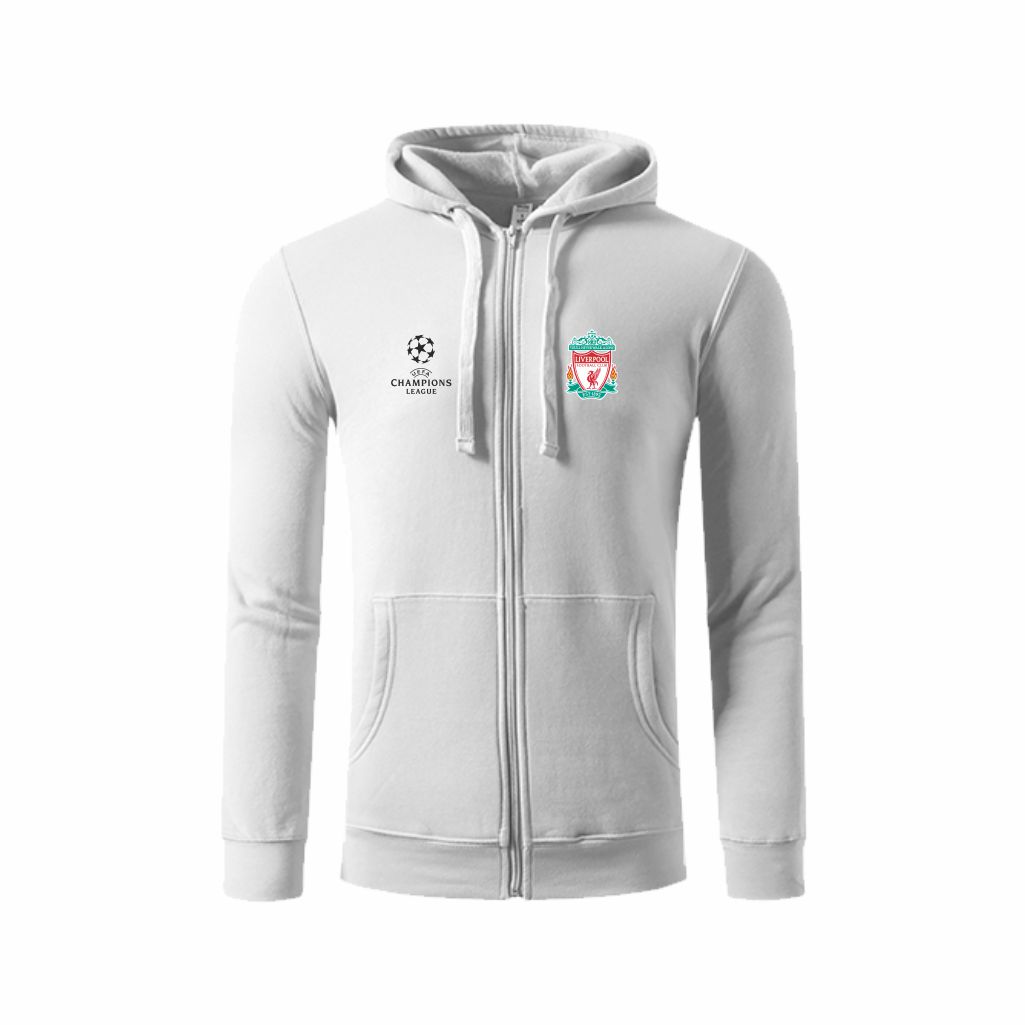 Liverpool Zip Duks Sa Kapuljačom U Beloj Boji