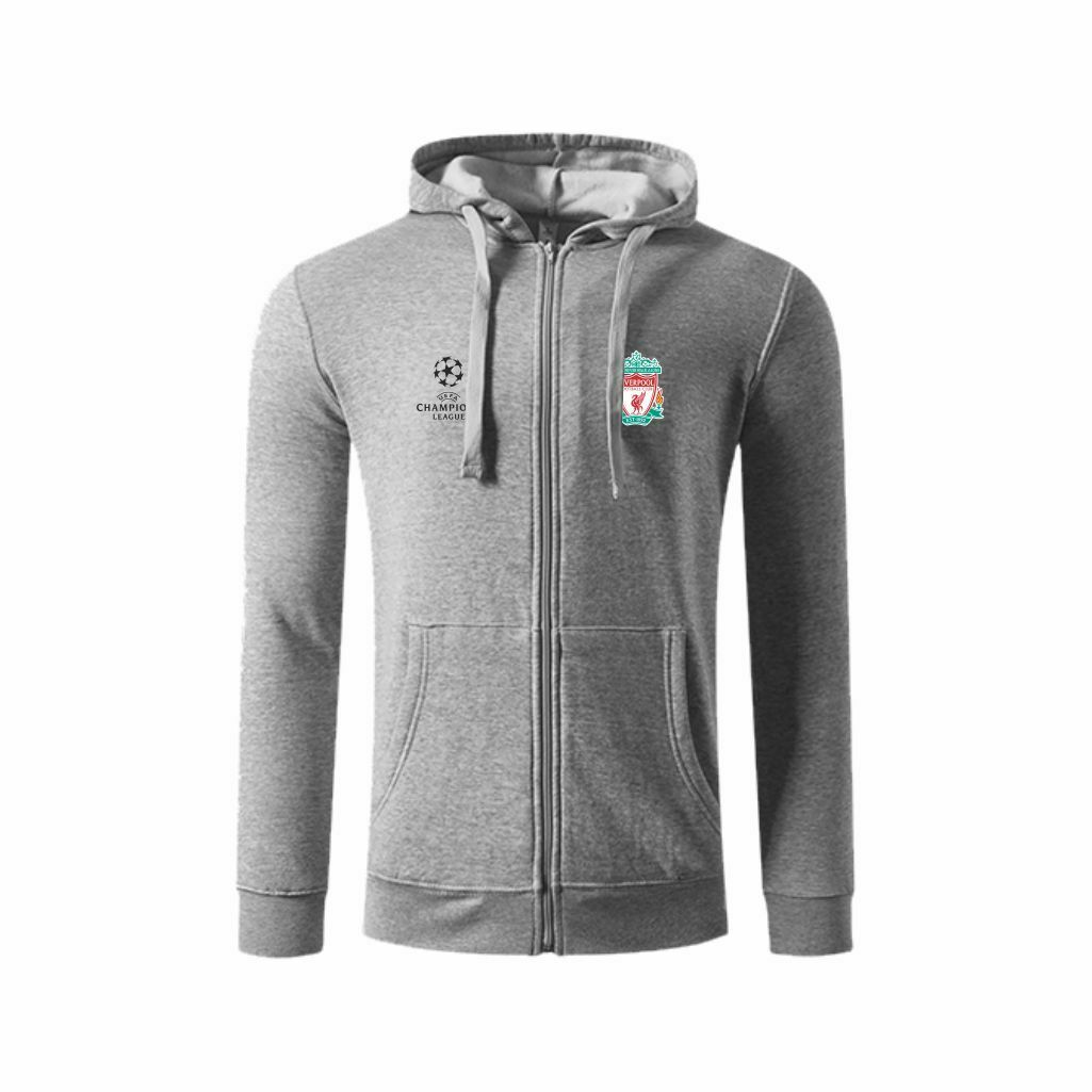 Liverpool Zip Duks Sa Kapuljačom U Svetlo Sivoj Boji