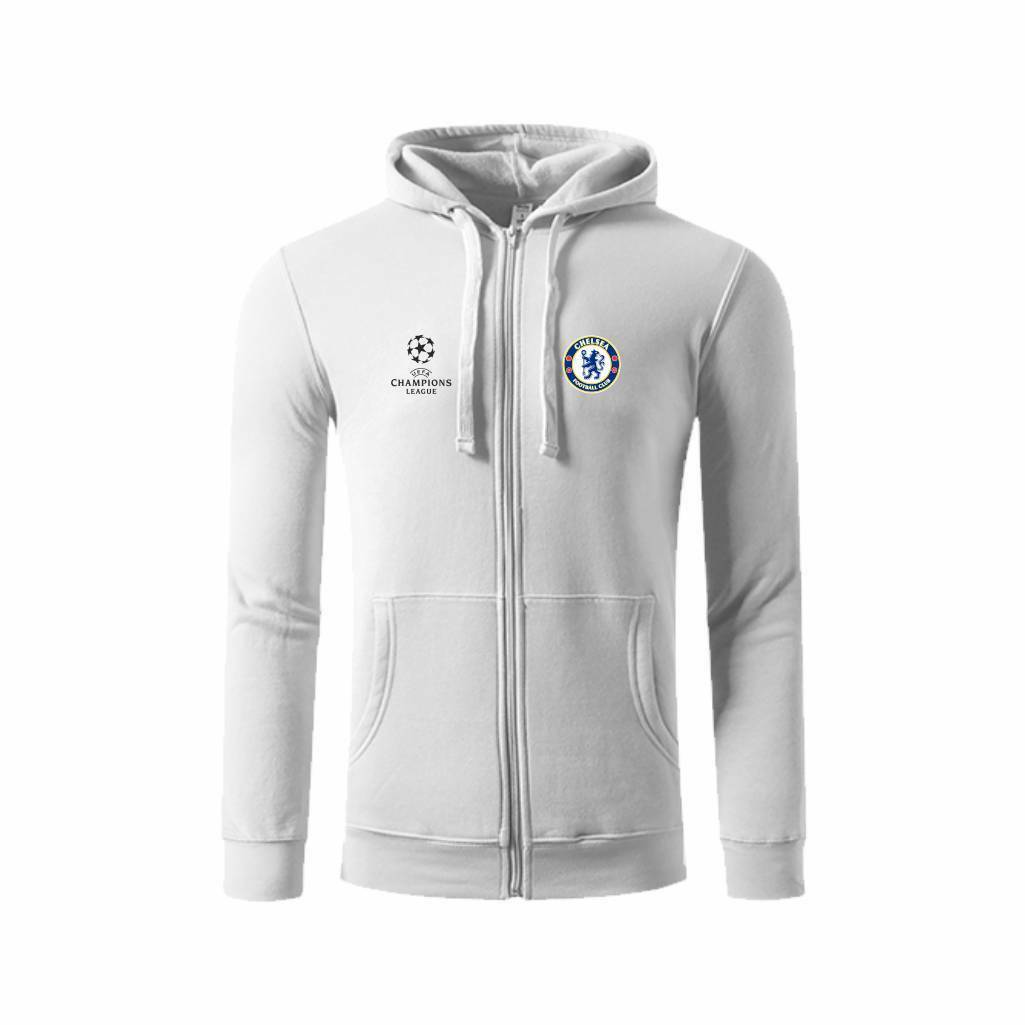 Chelsea Zip Duks Sa Kapuljačom U Beloj Boji