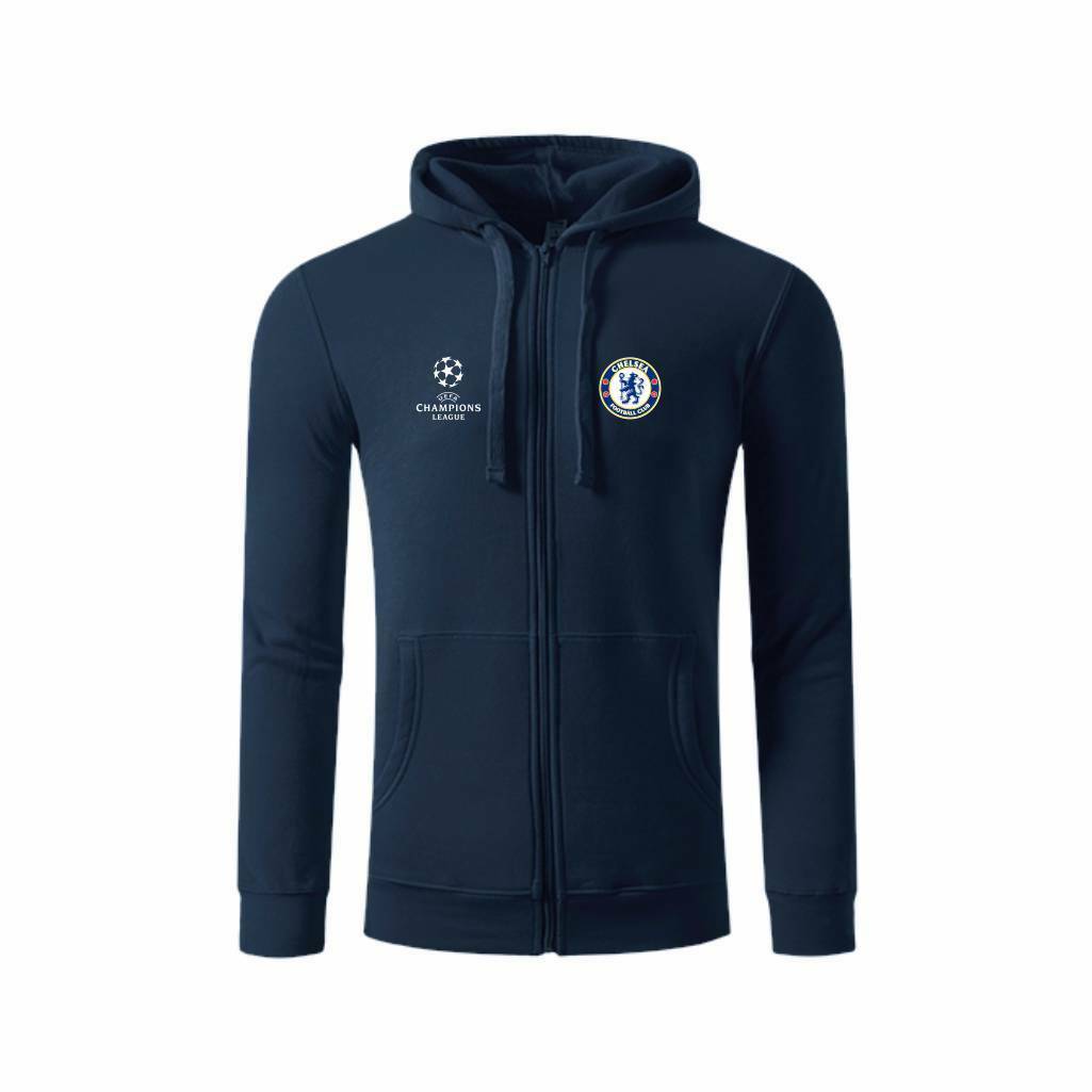 Chelsea Zip Duks Sa Kapuljačom U Teget Boji