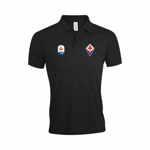 Fiorentina Polo Majica U Crnoj Boji I Sa Serie A Logom