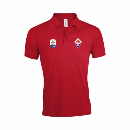 Fiorentina Polo Majica U Crvenoj Boji I Sa Serie A Logom