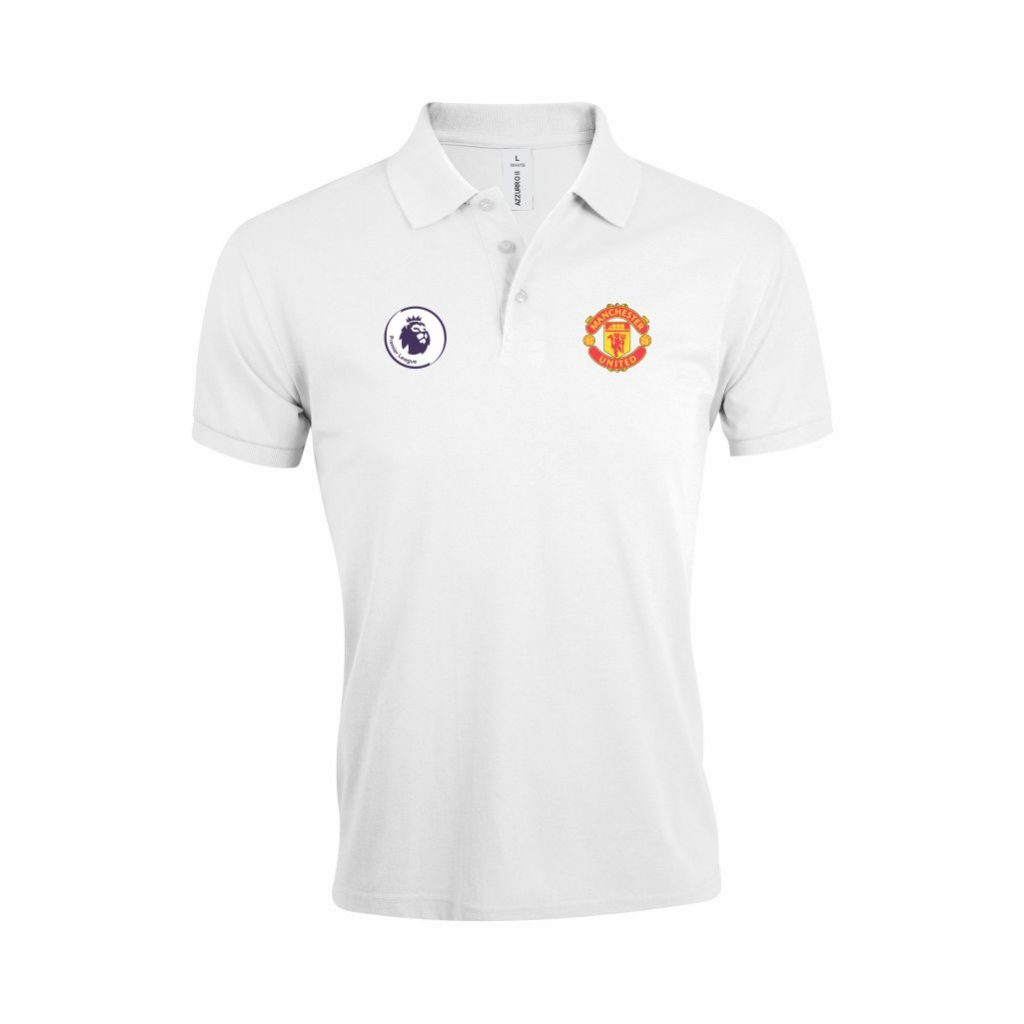 Manchester United Polo Majica U Beloj Boji I Sa Grbom Premier Lige