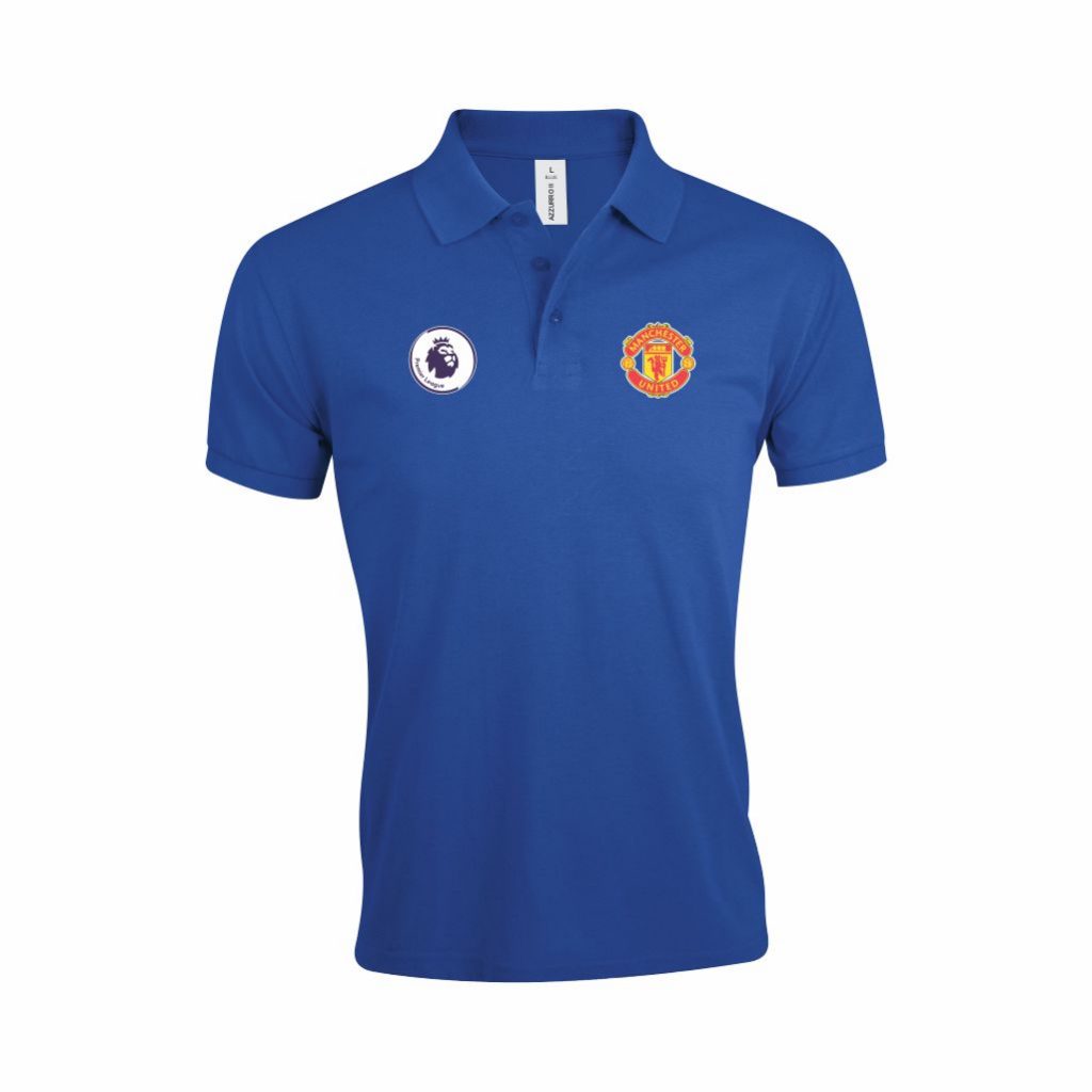 Manchester United Polo Majica U Plavoj Boji I Sa Grbom Premier Lige