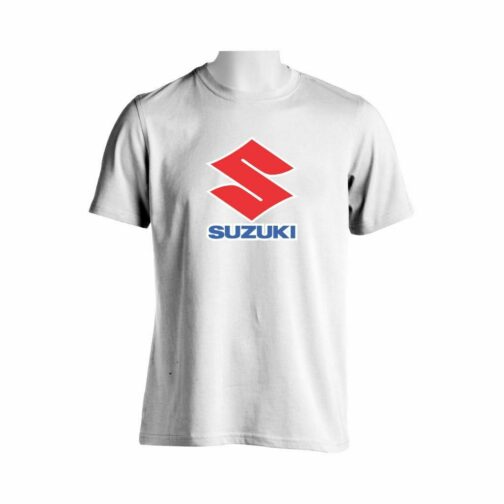 Suzuki Majica Bele Boje Sa Štampom Velikog Grba Na Grudima