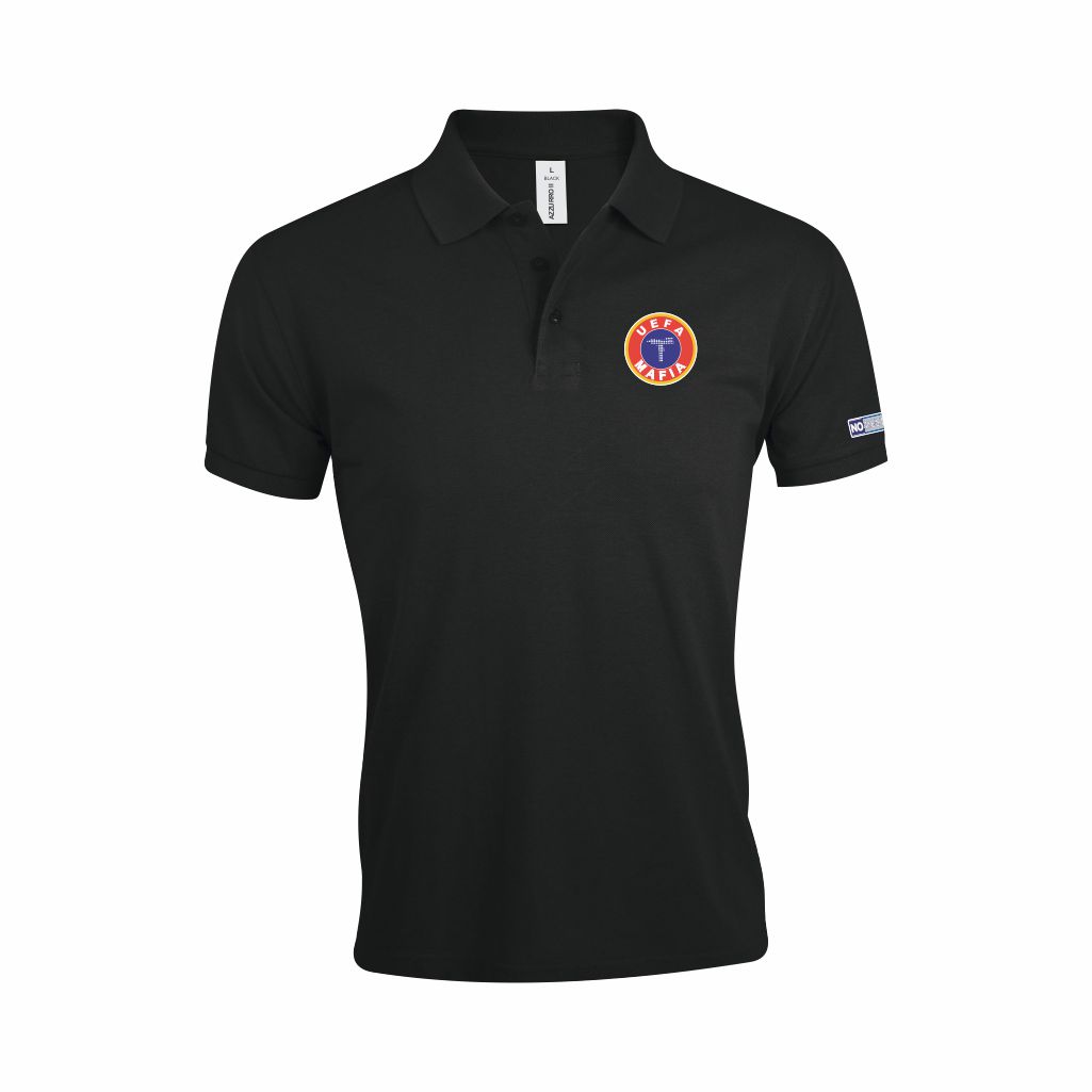 UEFA Mafia Polo Majica (Crna) UEFA Mafia Polo Majica crne boje sa flokom na grudima i desnom rukavu