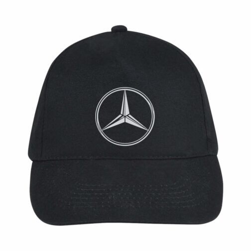 Mercedes Kačket u crnoj boji sa printom napred