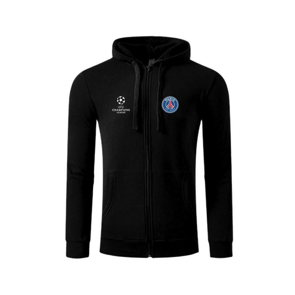 PSG Zip Duks Sa Kapuljačom U Crnoj Boji