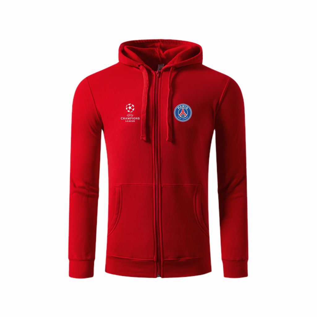 PSG Zip Duks Sa Kapuljačom U Crvenoj Boji