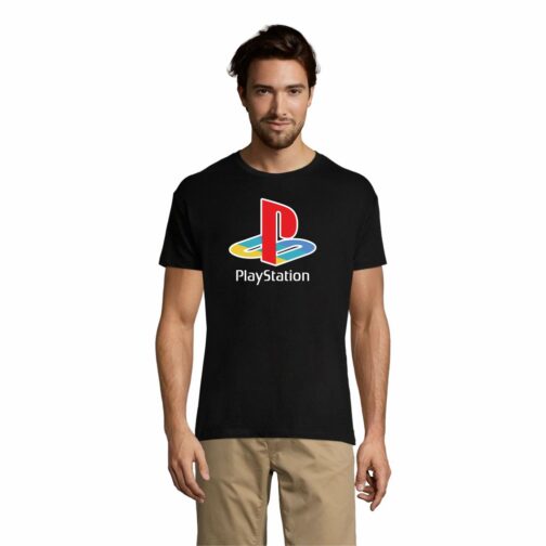 Muška majica crne boje sa printom PlayStation Logo