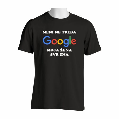 Meni Ne Treba Google Majica U Crnoj Boji