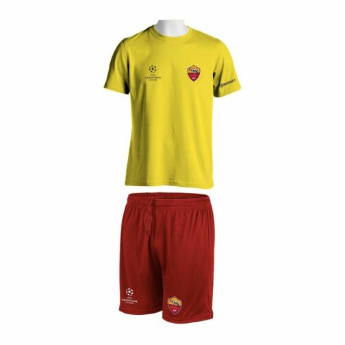 Trening Komplet AS Roma je oprema za trening koji se sastoji od majice i šorca sa štampom grbova.