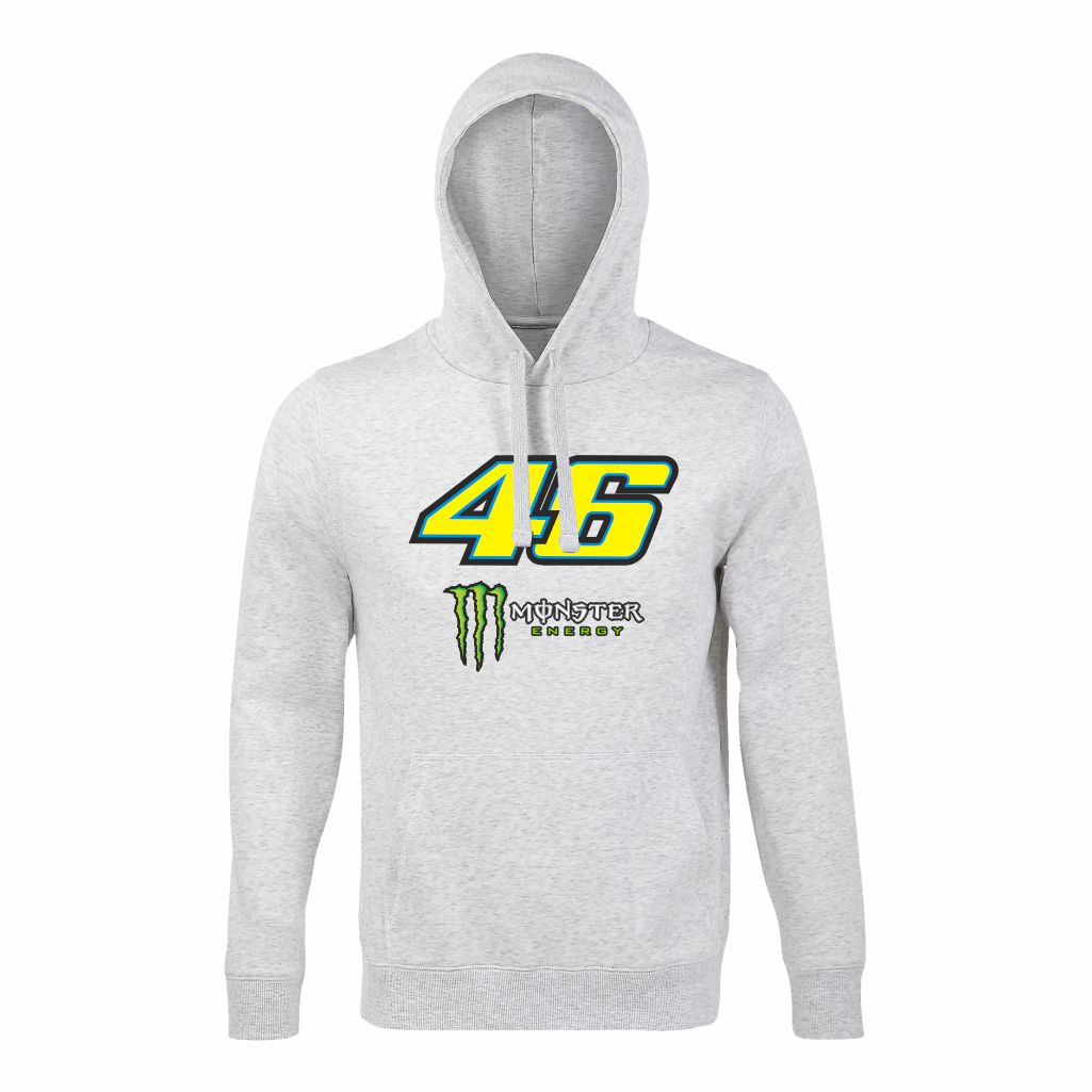 VR 46 Duks Sa Kapuljačom (Svetlo Sivi) VR 46 Duks Sa Kapuljačom U Svetlo Sivoj Boji Pogled Napred