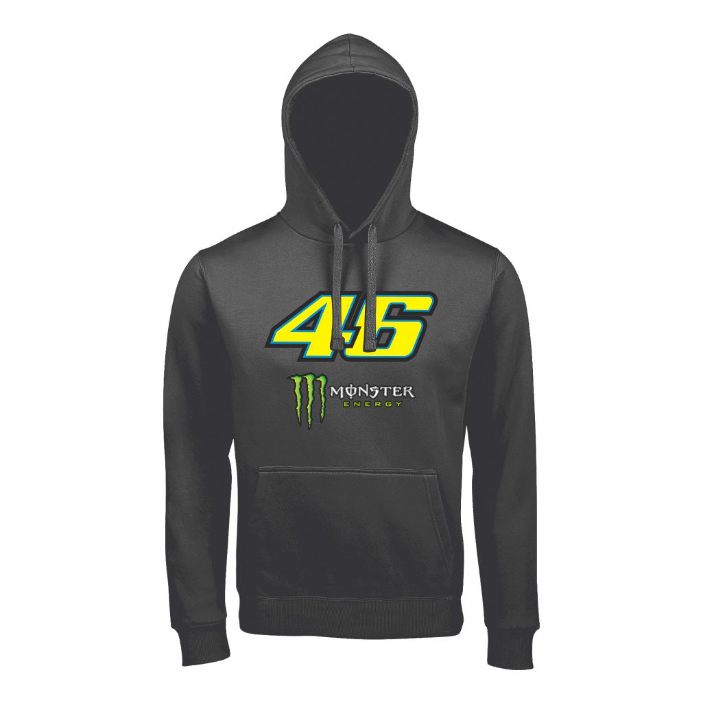 VR 46 Duks Sa Kapuljačom (Tamno Sivi) VR 46 Duks Sa Kapuljačom U Tamno Sivoj Boji Pogled Napred