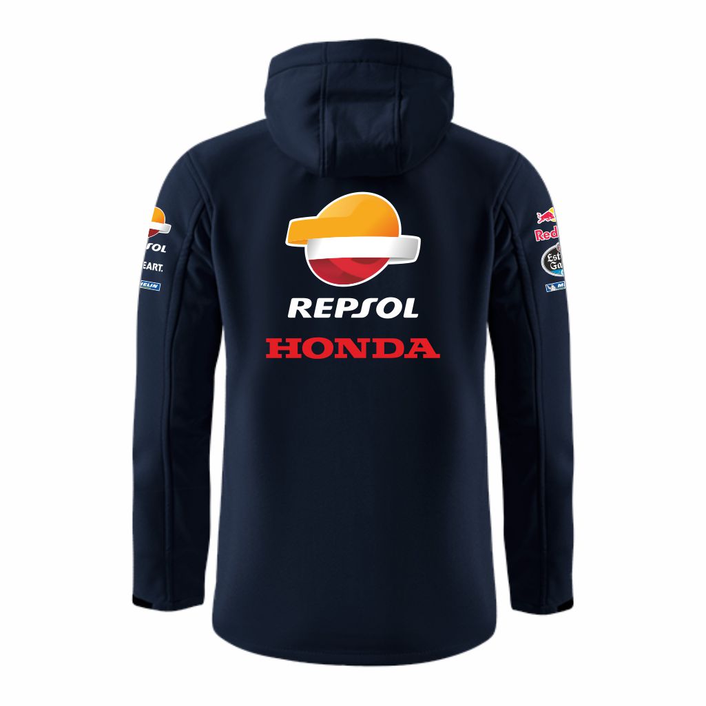 Honda Repsol Softshell Jakna (Teget) (Leđa) Honda Repsol Softshell Jakna U Teget Boji Slika Sa Leđa