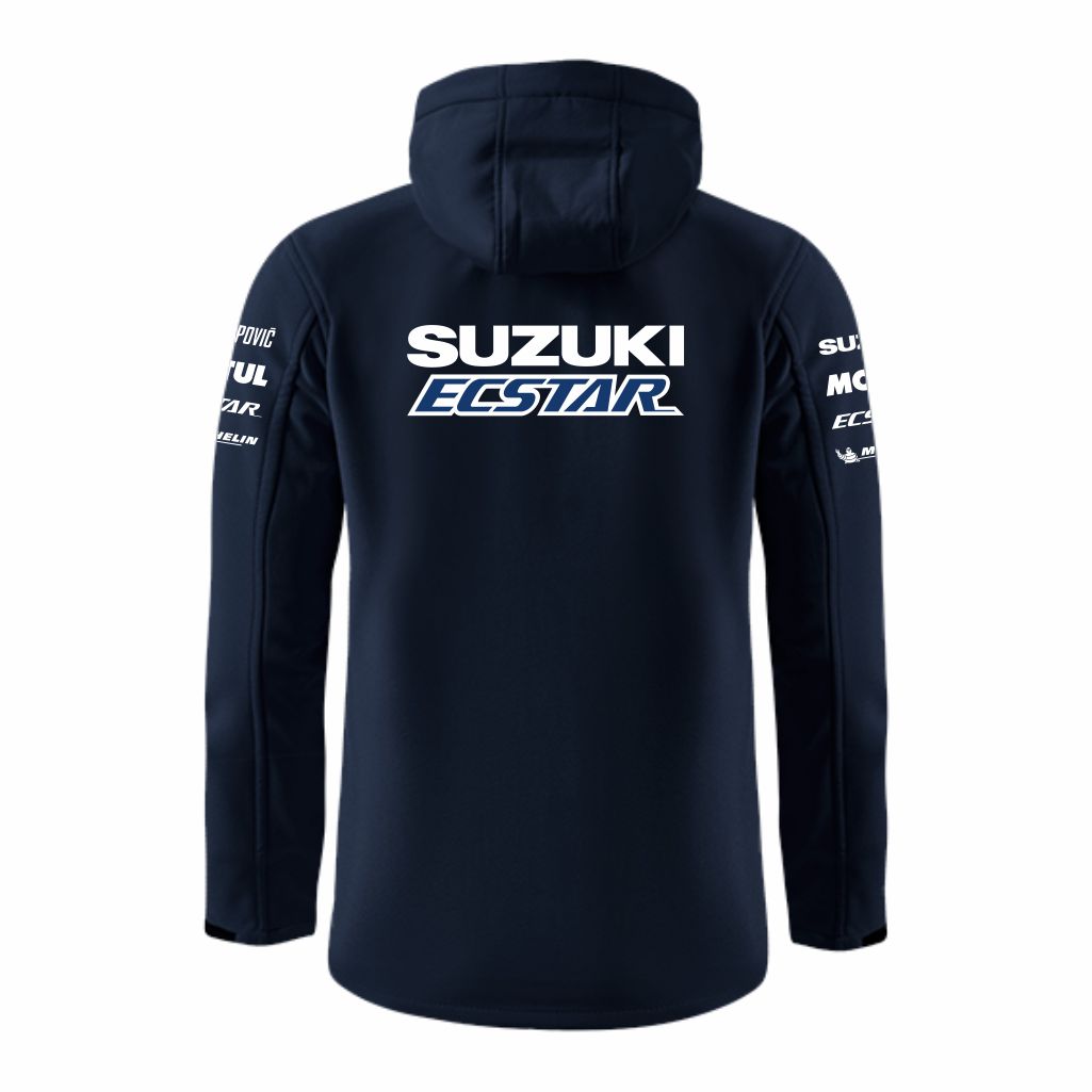 Suzuki Ecstar Softshell Jakna (Teget) (Leđa) Suzuki Ecstar Softshell Jakna U Teget Boji Pogled Sa Leđa