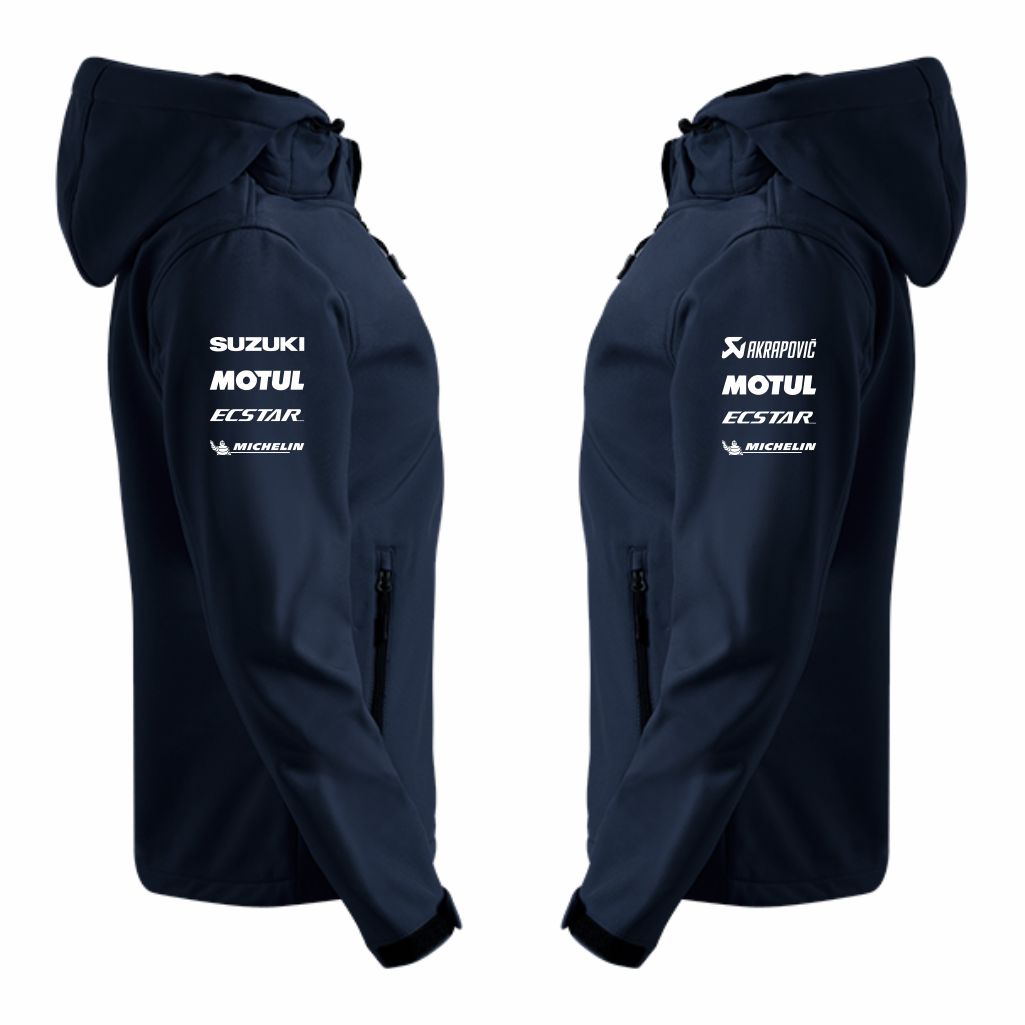 Suzuki Ecstar Softshell Jakna (Teget) (Sa Strane) Suzuki Ecstar Softshell Jakna U Teget Boji Pogled Sa Strane
