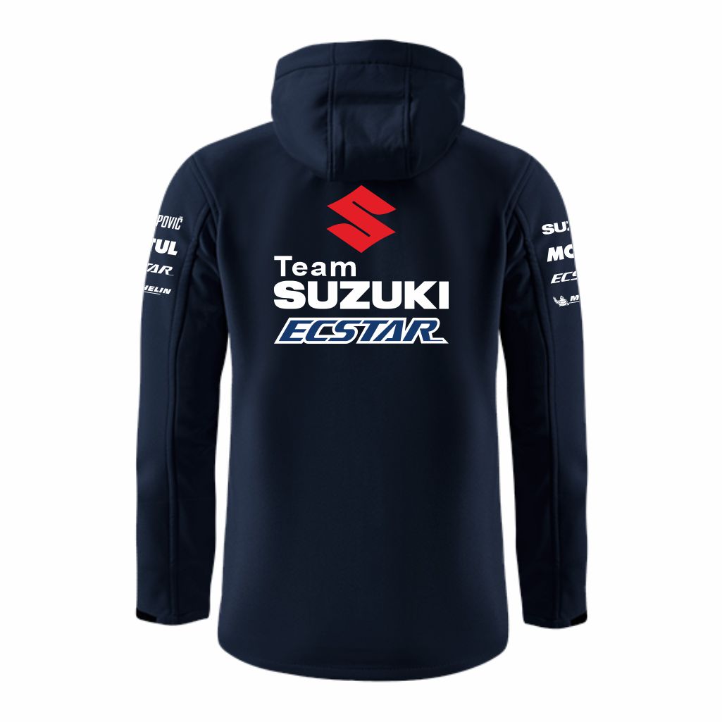 Suzuki Ecstar 22-23 Softshell Jakna (Teget) (Leđa) Suzuki Ecstar 22-23 Softshell Jakna U Teget Boji Pogleda Sa Leđa