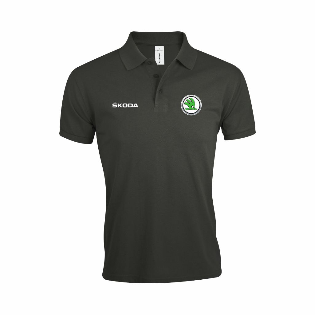 Škoda Polo Majica (Tamno Siva) Škoda Polo Majica U Tamno SIvoj Boji