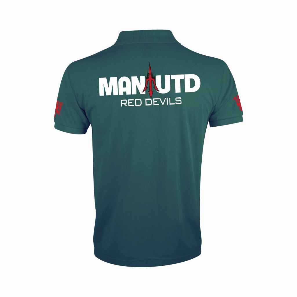 Man Utd Red Devils Polo Majica U Petrol Boji Pogeld sa leđa