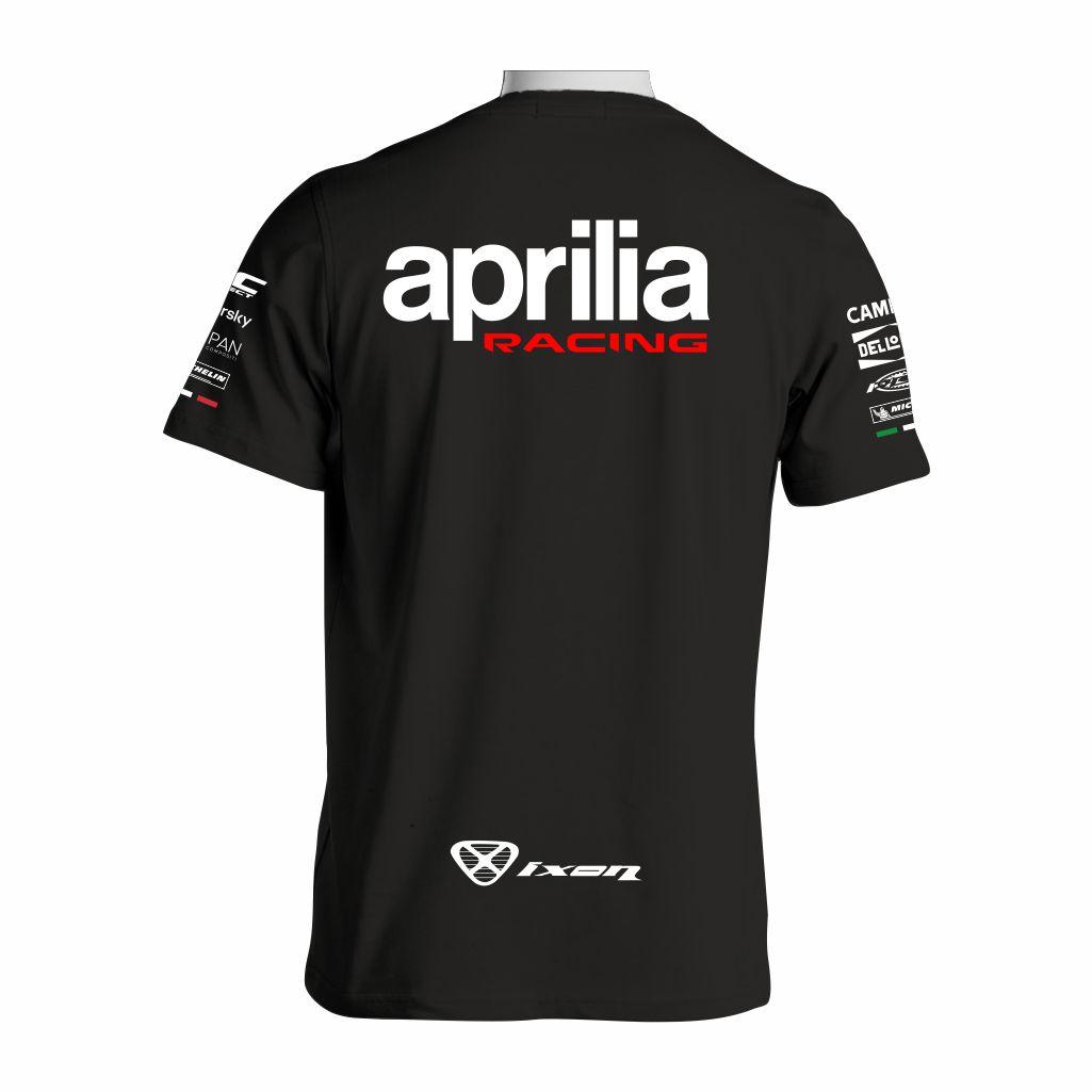 Aprilia Racing Majica u crnoj boji pogled sa leđa