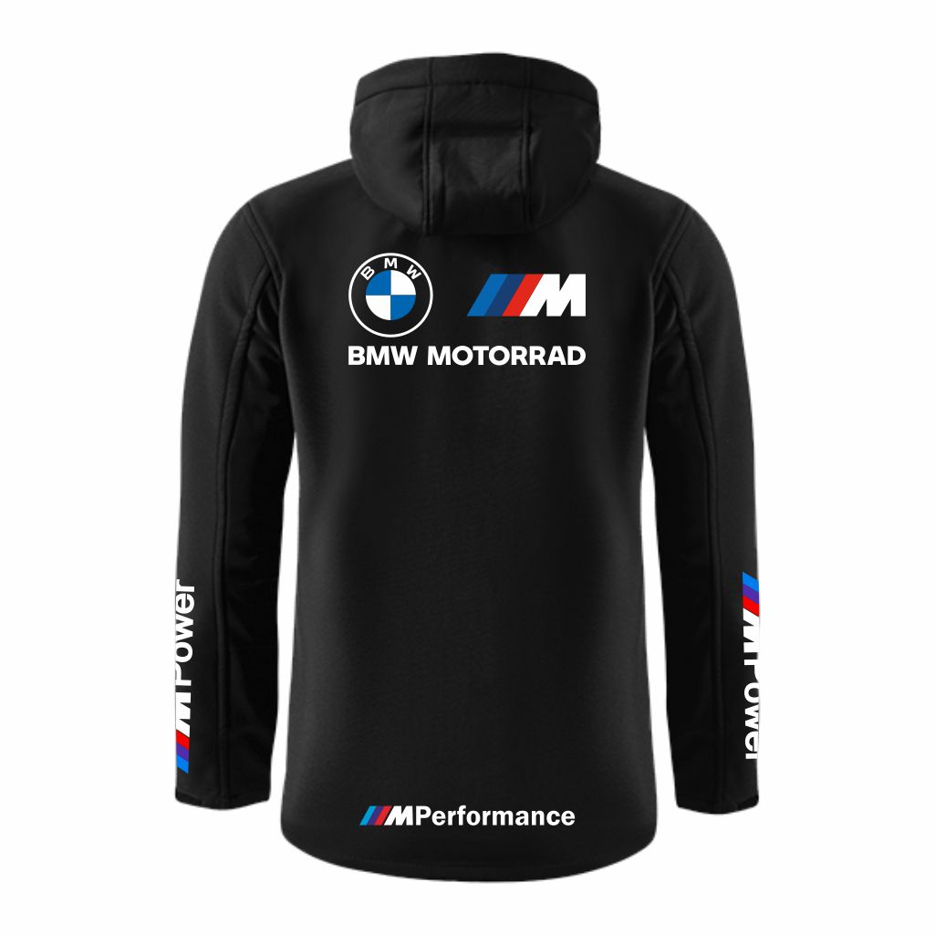 BMW M Power Softshell Jakna U Crnoj Boji Pogled Sa Leđa