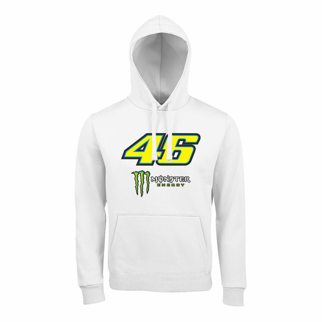 VR 46 Duks Sa Kapuljačom (Beli) VR 46 Duks Sa Kapuljačom U Beloj Boji Pogled Napred