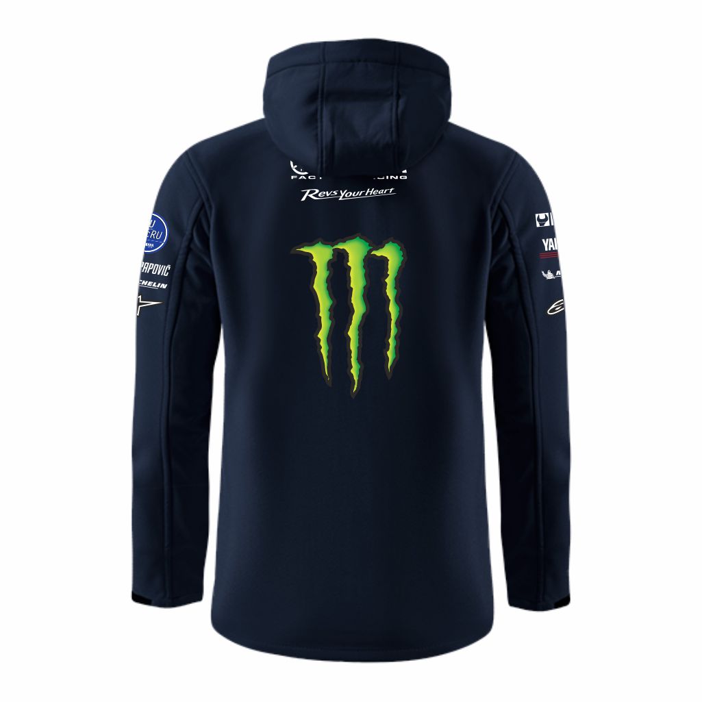 Yamaha Factory Racing Softshell Jakna (Teget) (Leđa) Yamaha Factory Racing Softshell Jakna U Teget Boji Pogled Sa Leđa
