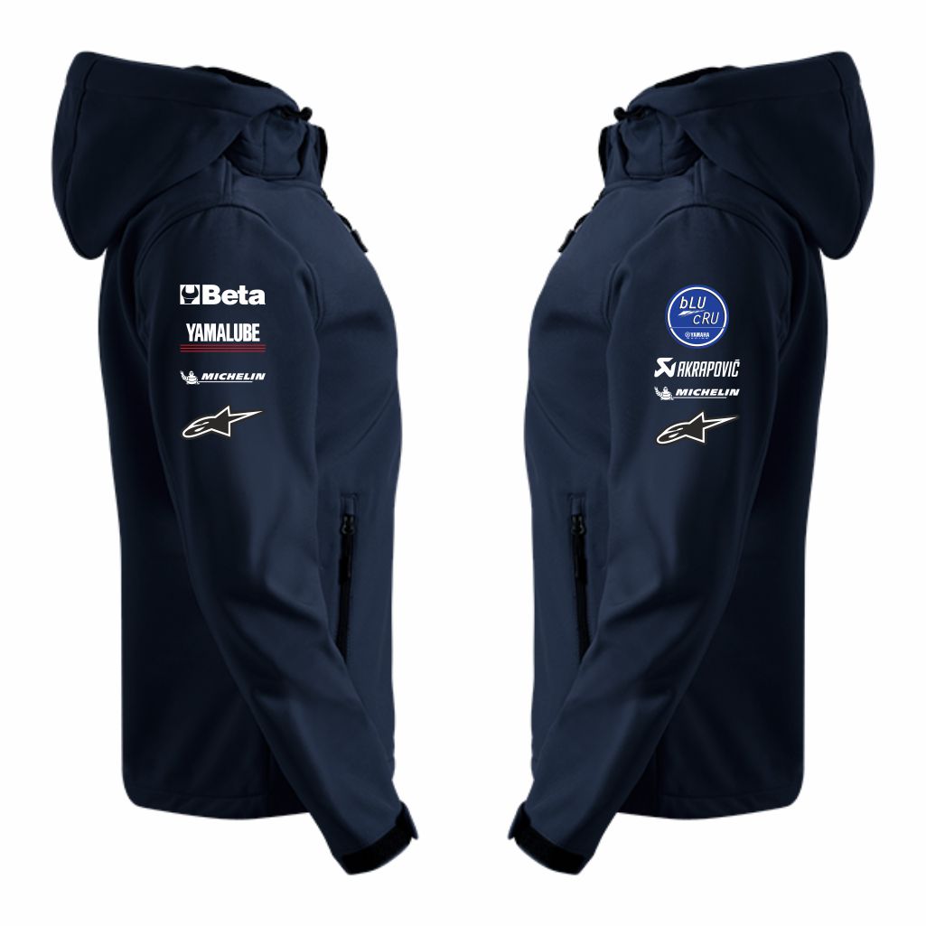 Yamaha Factory Racing Softshell Jakna (Teget) (Sa Strane) Yamaha Factory Racing Softshell Jakna U Teget Boji Pogled Sa Strane