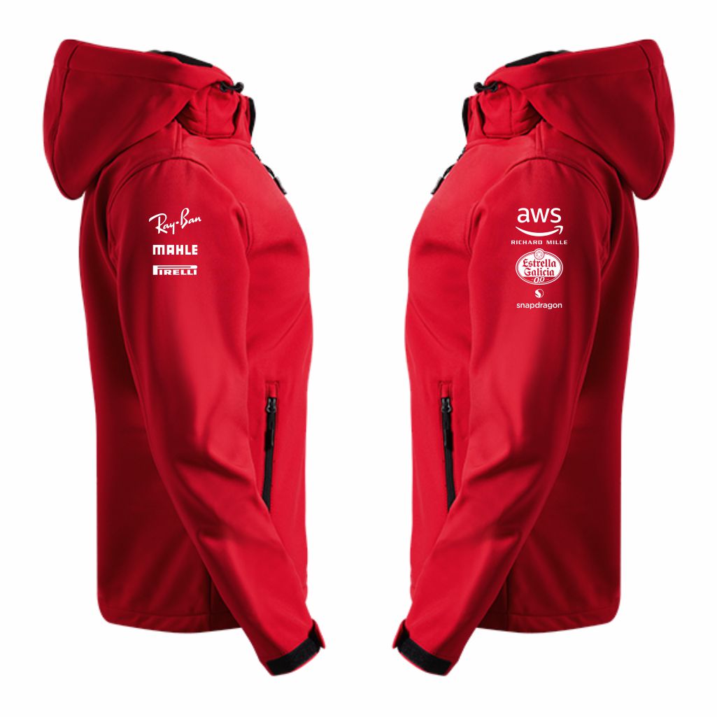 F1 Horse Team Softshell Jakna (Crvena) (Sa Strane) F1 Horse Team Softshell Jakna Crvene Boje pogled sa sa strane