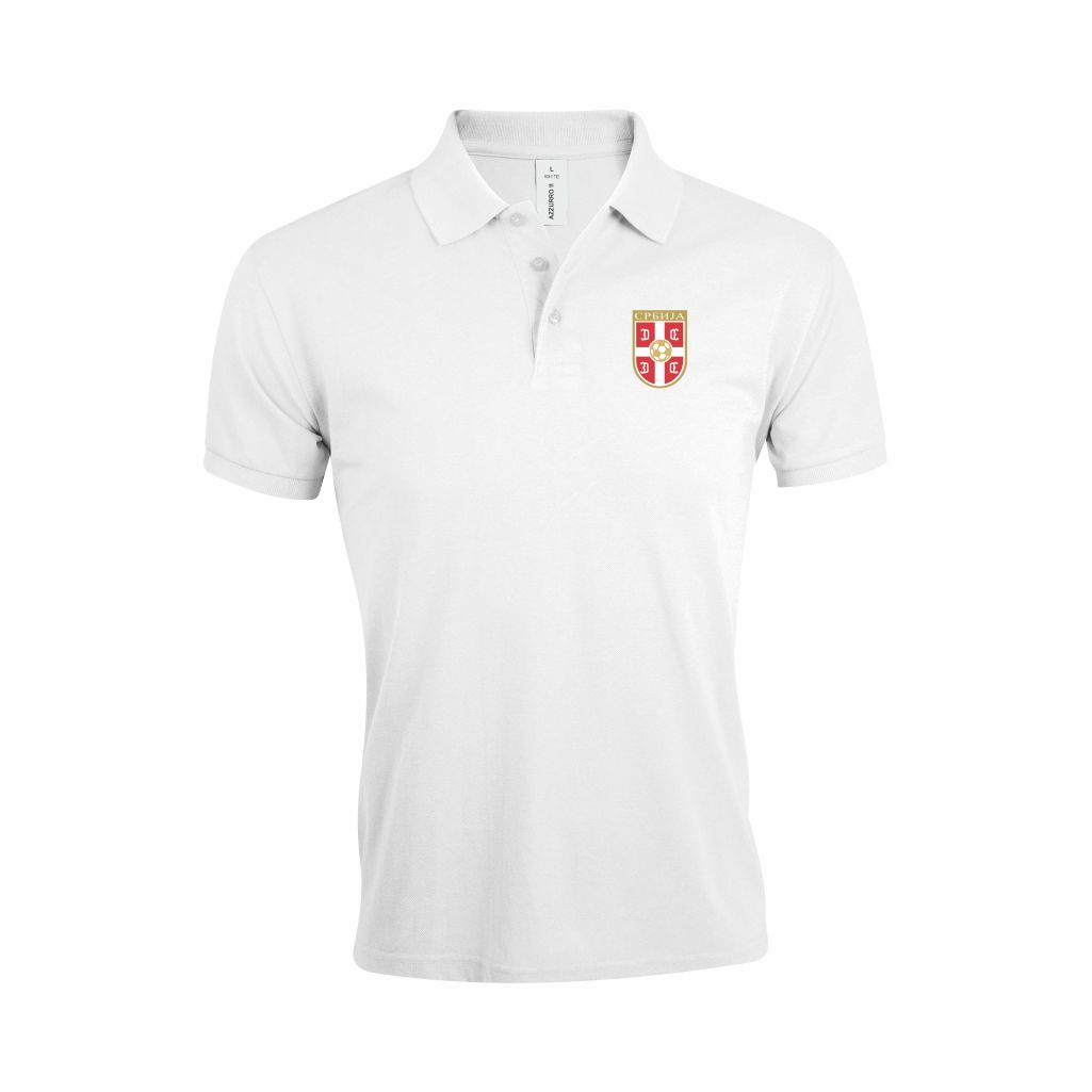 Srbija Polo Majica U Beloj Boji