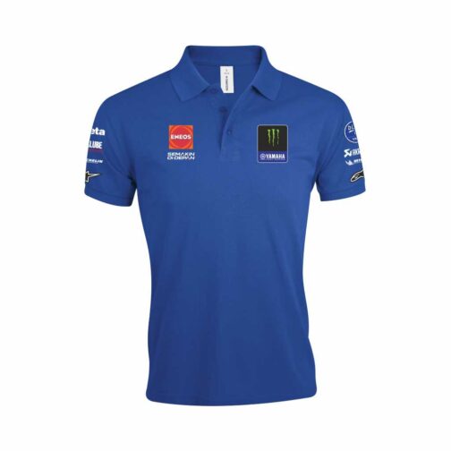 Yamaha Factory Racing Polo Majica Plave Boje pogled napred