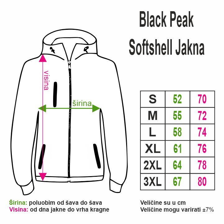 Black Peak Softshell Jakna