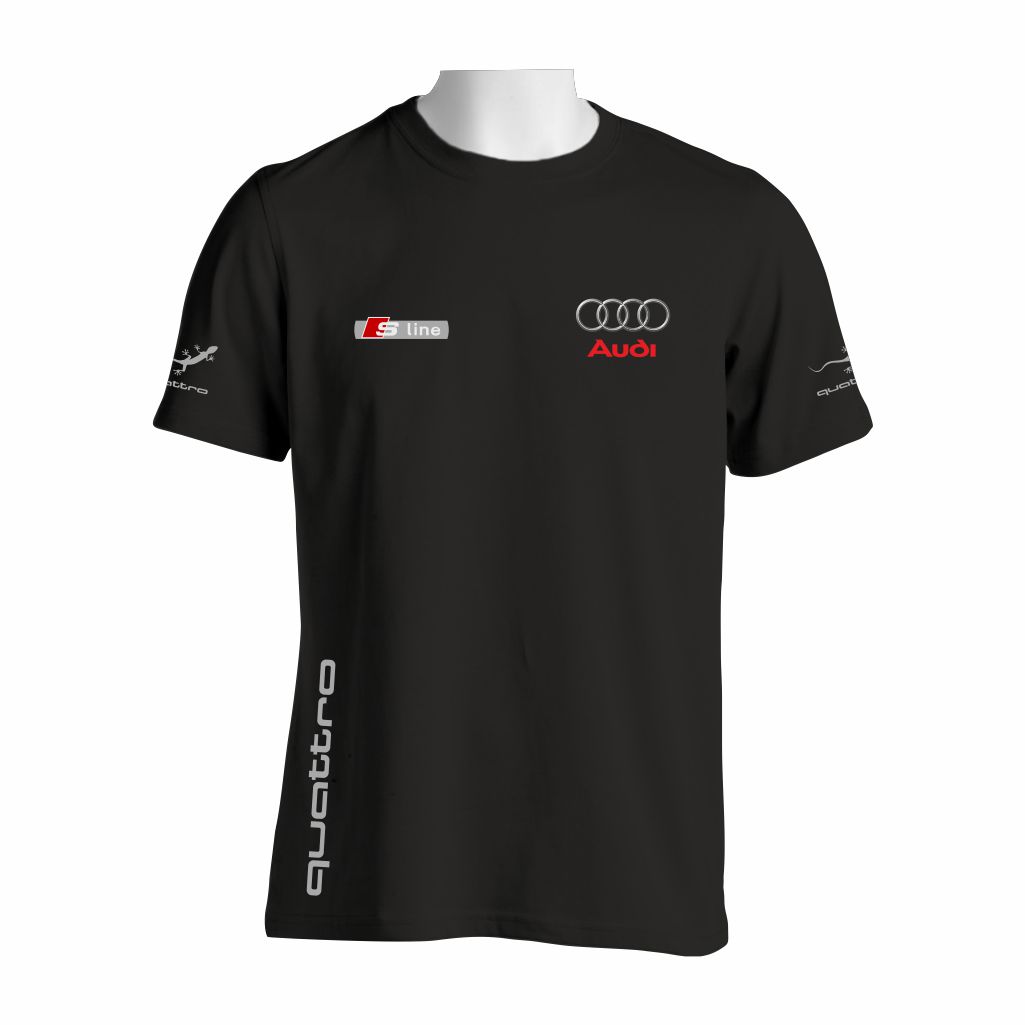 Audi S Line Majica Crne Boje Pogled Napred