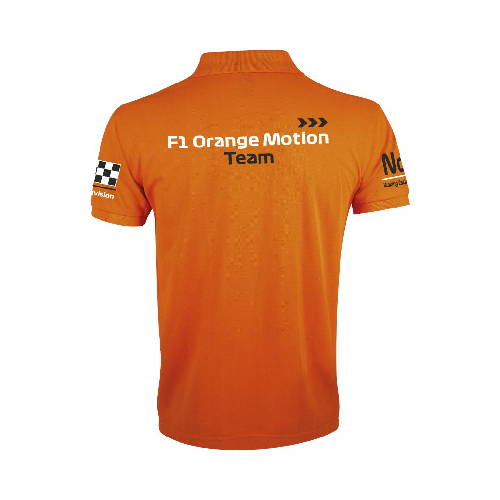F1 Orange Motion Team Polo Majica Narandžaste Boje Pogled Sa Leđa