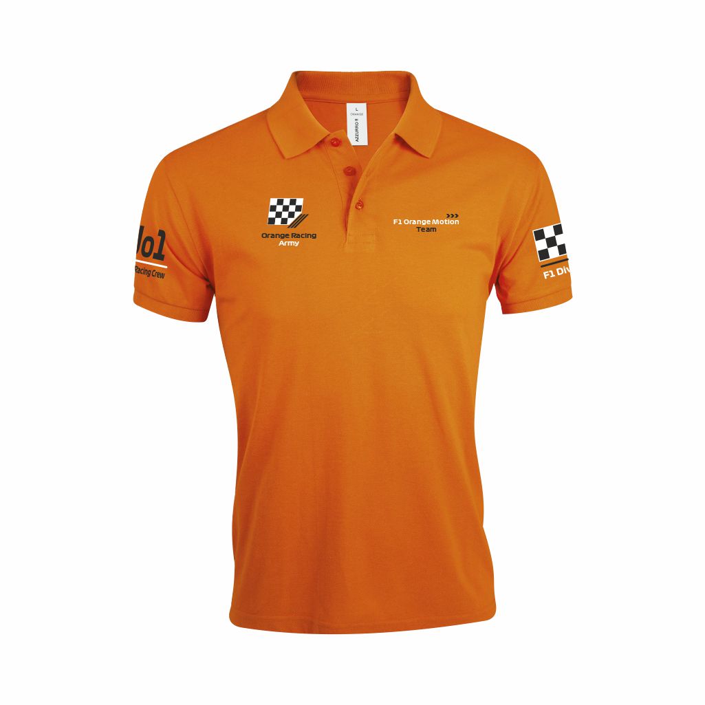 F1 Orange Motion Team Polo Majica Narandžaste Boje